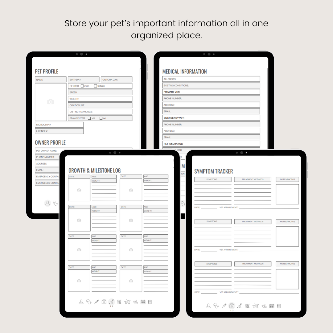 Pet Care Digital Planner